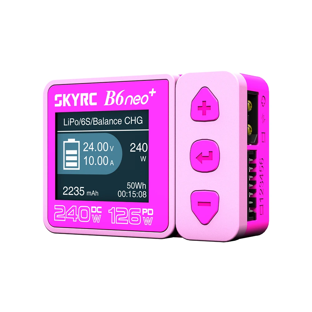 ​SKYRC B6neo+ Smart Charger High Power DC240W PD126W Multilanguage Balance Charger 600mA XT60/Type-C /PSA100 Power Adapter