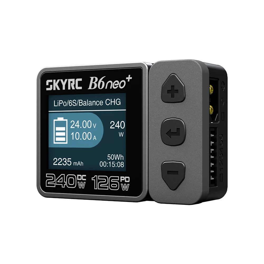 ​SKYRC B6neo+ Smart Charger High Power DC240W PD126W Multilanguage Balance Charger 600mA XT60/Type-C /PSA100 Power Adapter