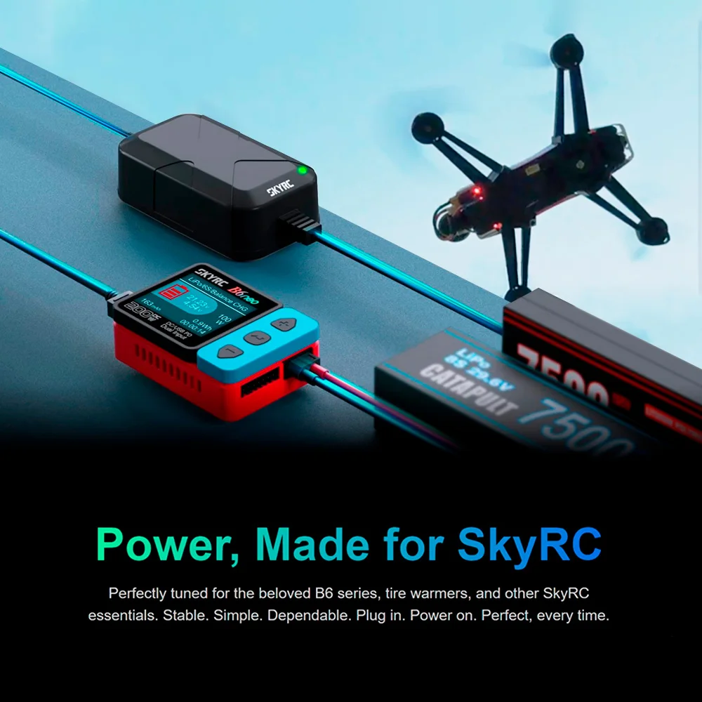 ​SKYRC B6neo+ Smart Charger High Power DC240W PD126W Multilanguage Balance Charger 600mA XT60/Type-C /PSA100 Power Adapter