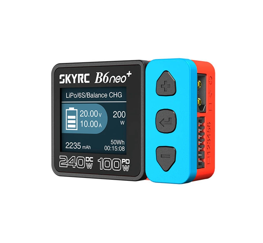 ​SKYRC B6neo+ Smart Charger High Power DC240W PD126W Multilanguage Balance Charger 600mA XT60/Type-C /PSA100 Power Adapter