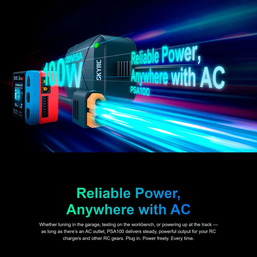 ​SKYRC B6neo+ Smart Charger High Power DC240W PD126W Multilanguage Balance Charger 600mA XT60/Type-C /PSA100 Power Adapter