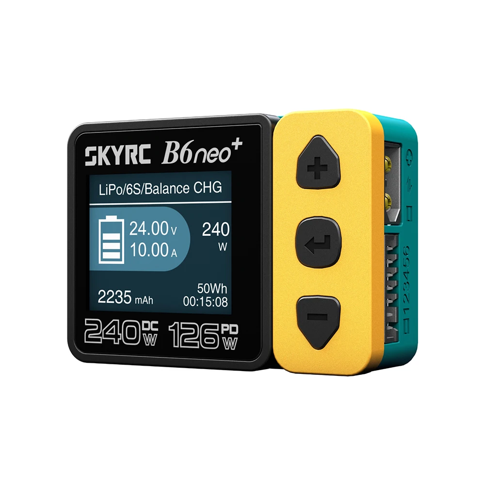 ​SKYRC B6neo+ Smart Charger High Power DC240W PD126W Multilanguage Balance Charger 600mA XT60/Type-C /PSA100 Power Adapter