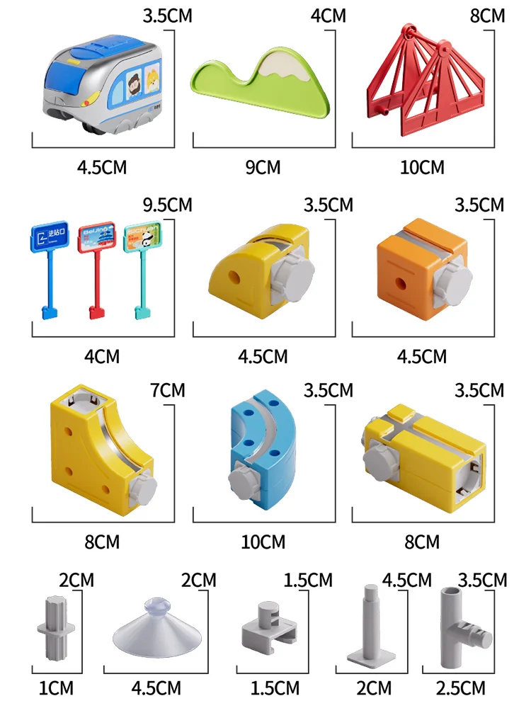 Magnetic Train Toy For Boys Track 1:64 Electric Rail DIY Magic Vehicle Model Toys Education 3 Years Children Gifts