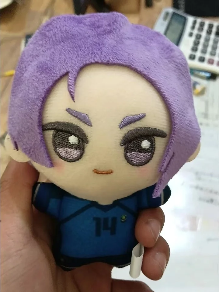 New Anime Blue Lock Vol.9 Rin Itou Bachira Meguru Cosplay Plush Doll Fluffy Maumet Pendant Puppet Keychain Keyring Gifts Toys