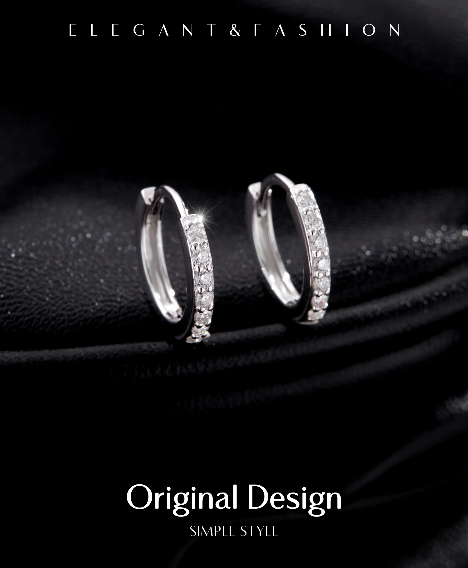 MODIAN D Color Sparkling Moissanite Earrings 925 Sterling Silver Classic Shining Circle Hoop Earrings For Women Fine Jewelry
