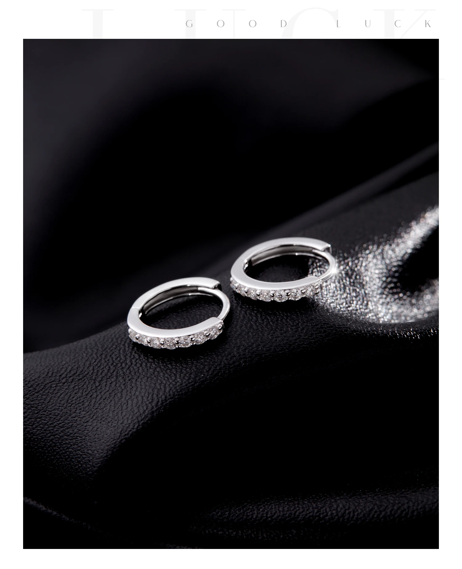 MODIAN D Color Sparkling Moissanite Earrings 925 Sterling Silver Classic Shining Circle Hoop Earrings For Women Fine Jewelry