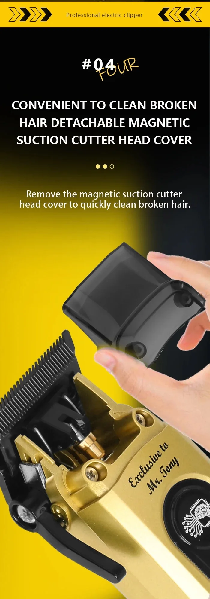 Kemei Professional Brushless Motor Hair Clippers 11500RPM Cordless Barber Electric Hair Trimmer DLC-Blade Hair Cutting Machine