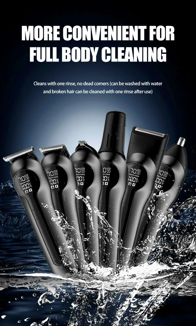 Mijia 986 Waterproof IPX7 Level 14 IN 1 Beard Trimmer Set Rechargeable Cordless Body Hair Trimmer for Men