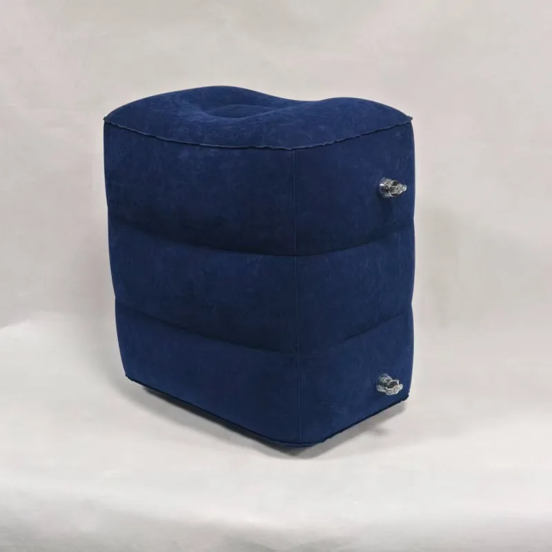 Inflatable Travel Footrest Pillow Adjustable Height Portable Leg Rest For Airplane Car Office