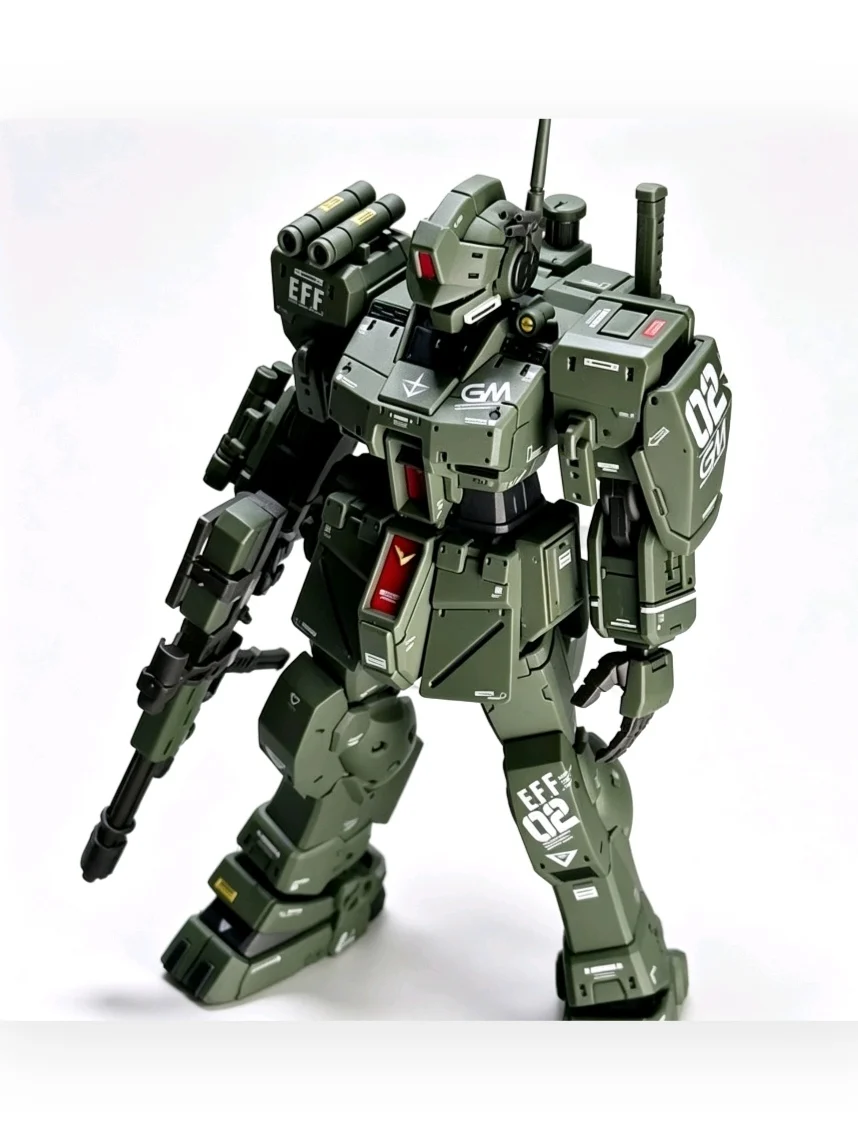Matte Army Green Tactical Sci-Fi Mecha DIY Assembly Kit Full Movable Joint Robot Model Ornament for Teens Adult Hobbyists