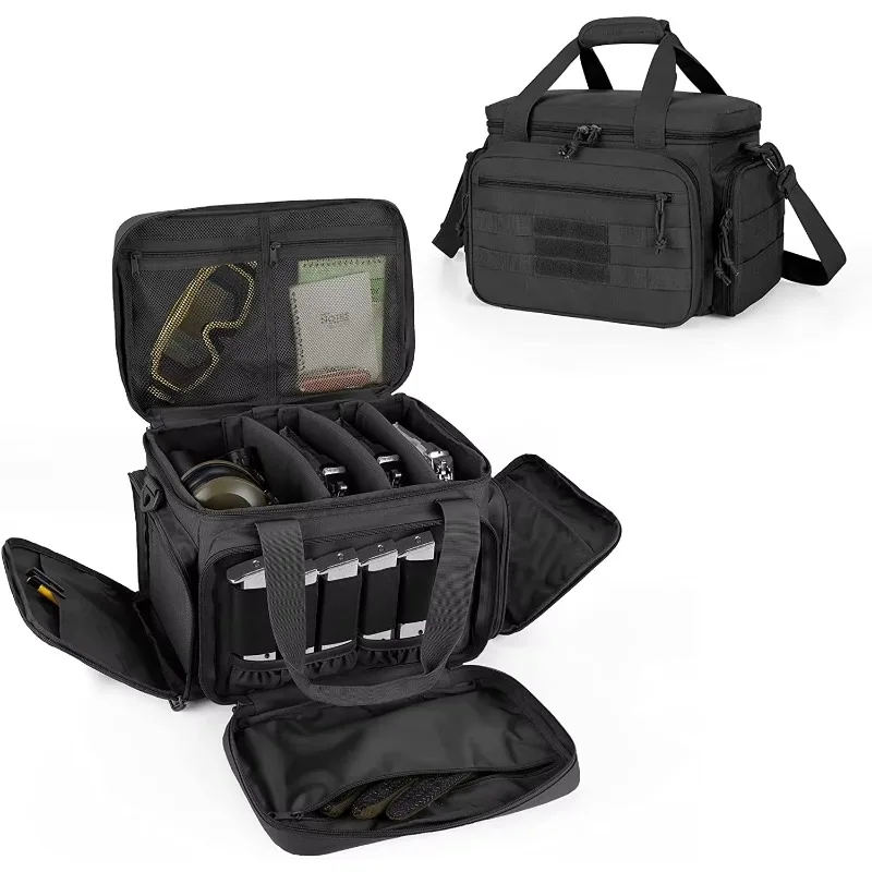 Tactical MOLLE Tote Bag for Vehicle Passenger Seat Rescue Duty Gear Shoulder Hand Carry Black