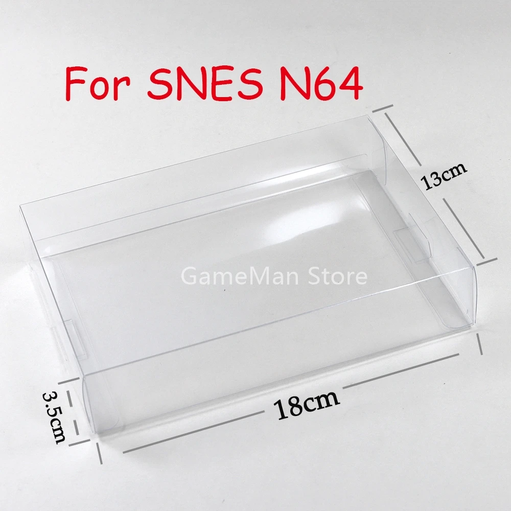 10pcs/lot For Nintendo Clear Transparent Game Boxes for SNES N64 Game Box Protector Case CIB Games Plastic PET Protector
