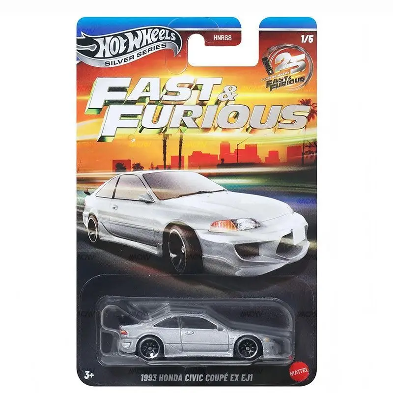 Hot Wheels Silver Series HNR88 Fast & Furious Q 1970 Dodge Charger Toyota Supra 1:64 Diecast Model Car 2026 New Collectible Gift