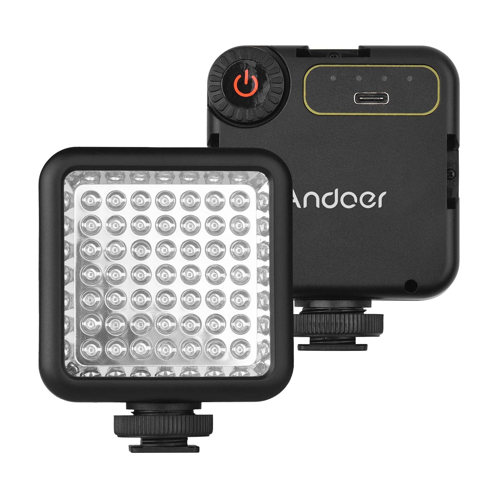 Andoer IR49S Mini IR Night Vision Light Infrared Photography Light for Video Camera Camcorder Built-in Rechargeable Battery