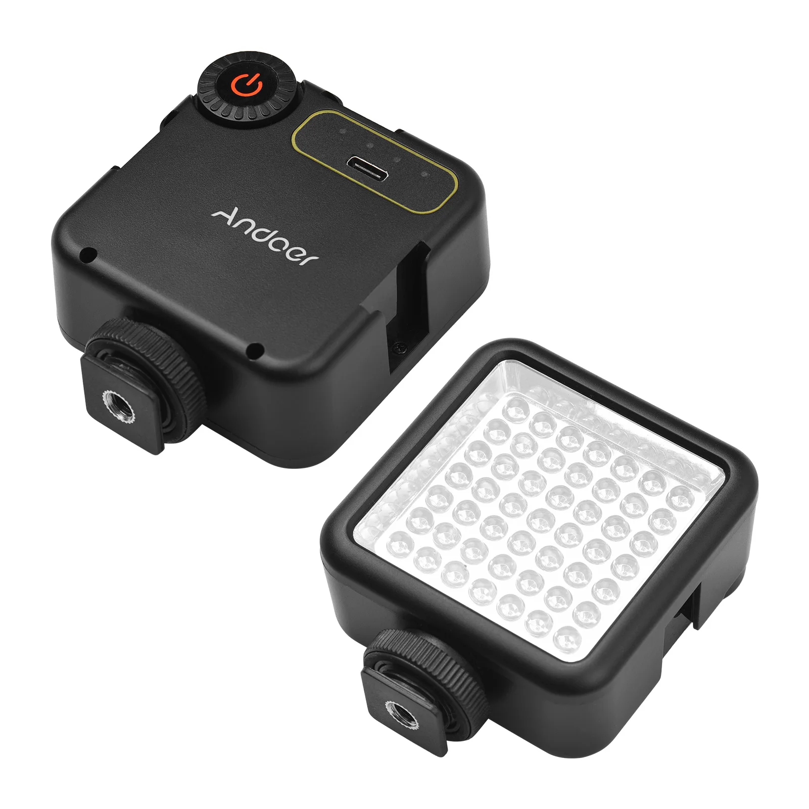 Andoer IR49S Mini IR Night Vision Light Infrared Photography Light for Video Camera Camcorder Built-in Rechargeable Battery