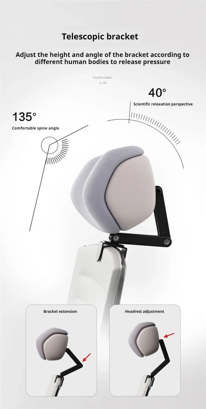 Office Chair Ne Pillow Cuter Chair High Headrest Chair Barest Nap Pillow Work Station Siesta Sitting up S Aid