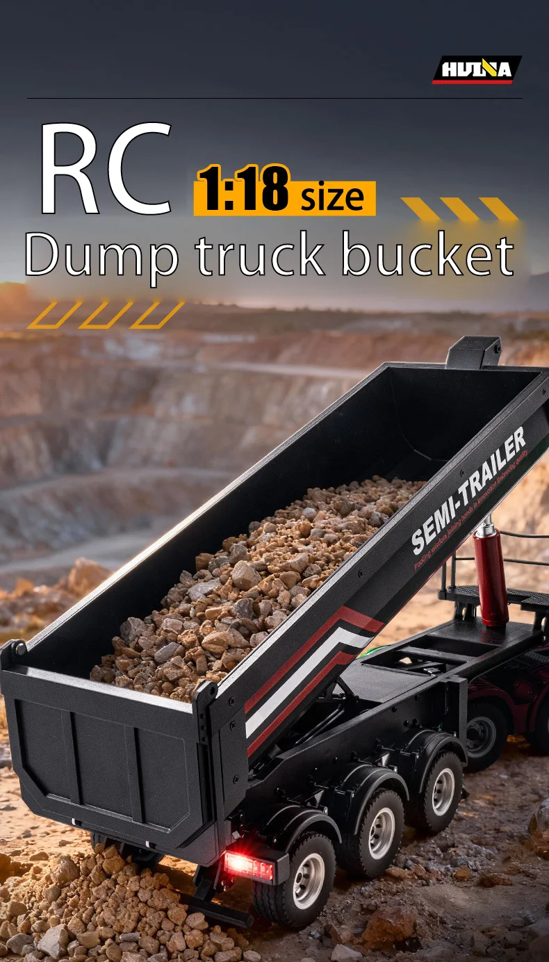 2026 New Huina 1501 1509 Scania 770S Full Scale RC Large Truck Trailer Flat Dump Bucket Model Electric Truck Toy High End Gift