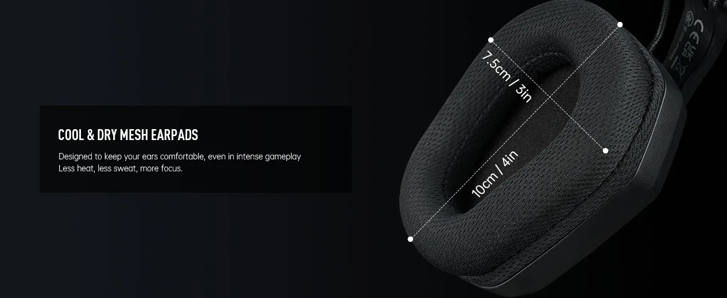 EKSA G19BT 2.4GHz Wireless Gaming Headphones Bluetooth 5.4 3.5mm Headset 30ms Latency 40mm 35H Playtime for PC PS5 Xbox Foldable