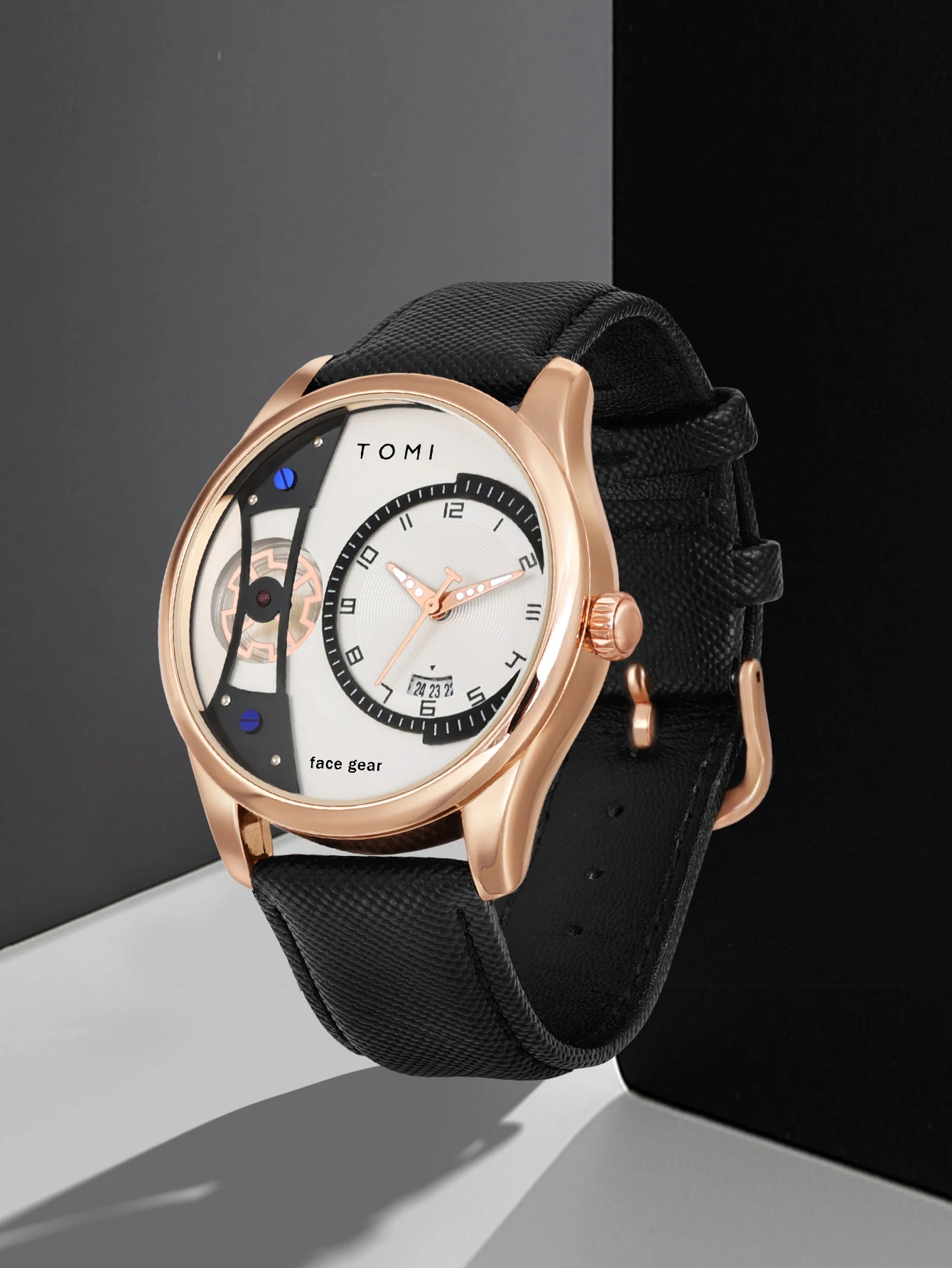 TOMI Set Gift Box for Men's Minimalist Business Quartz Watch Luxury Versatile Double Strap Detachable Watch Festival Gift