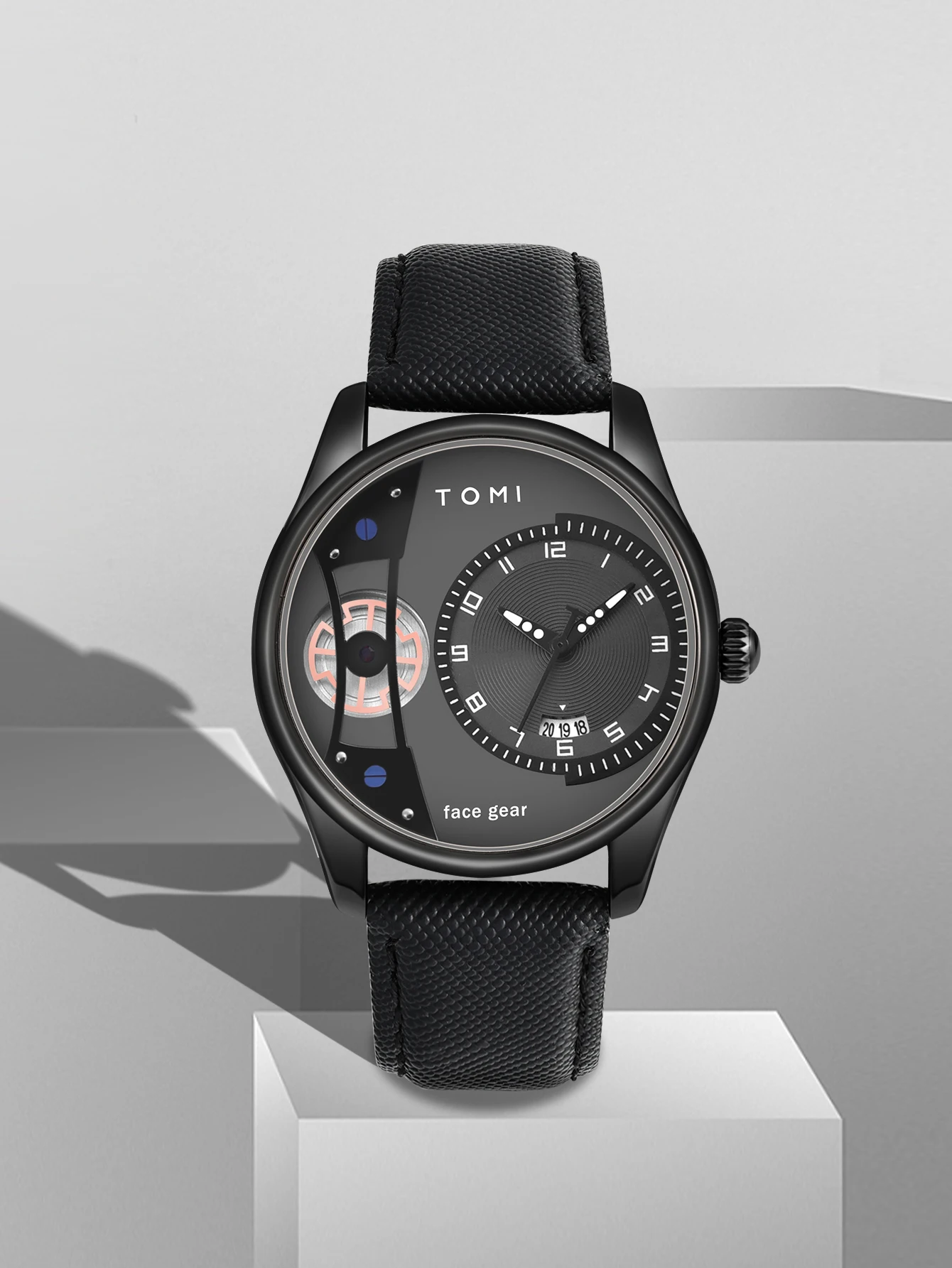 TOMI Set Gift Box for Men's Minimalist Business Quartz Watch Luxury Versatile Double Strap Detachable Watch Festival Gift