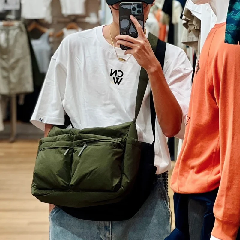 Leisure shoulder bag single shoulder bag large capacity computer bag multi pocket sports shoulder bag