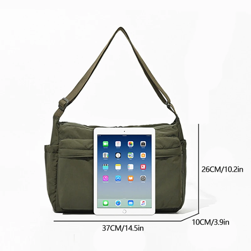 Leisure shoulder bag single shoulder bag large capacity computer bag multi pocket sports shoulder bag