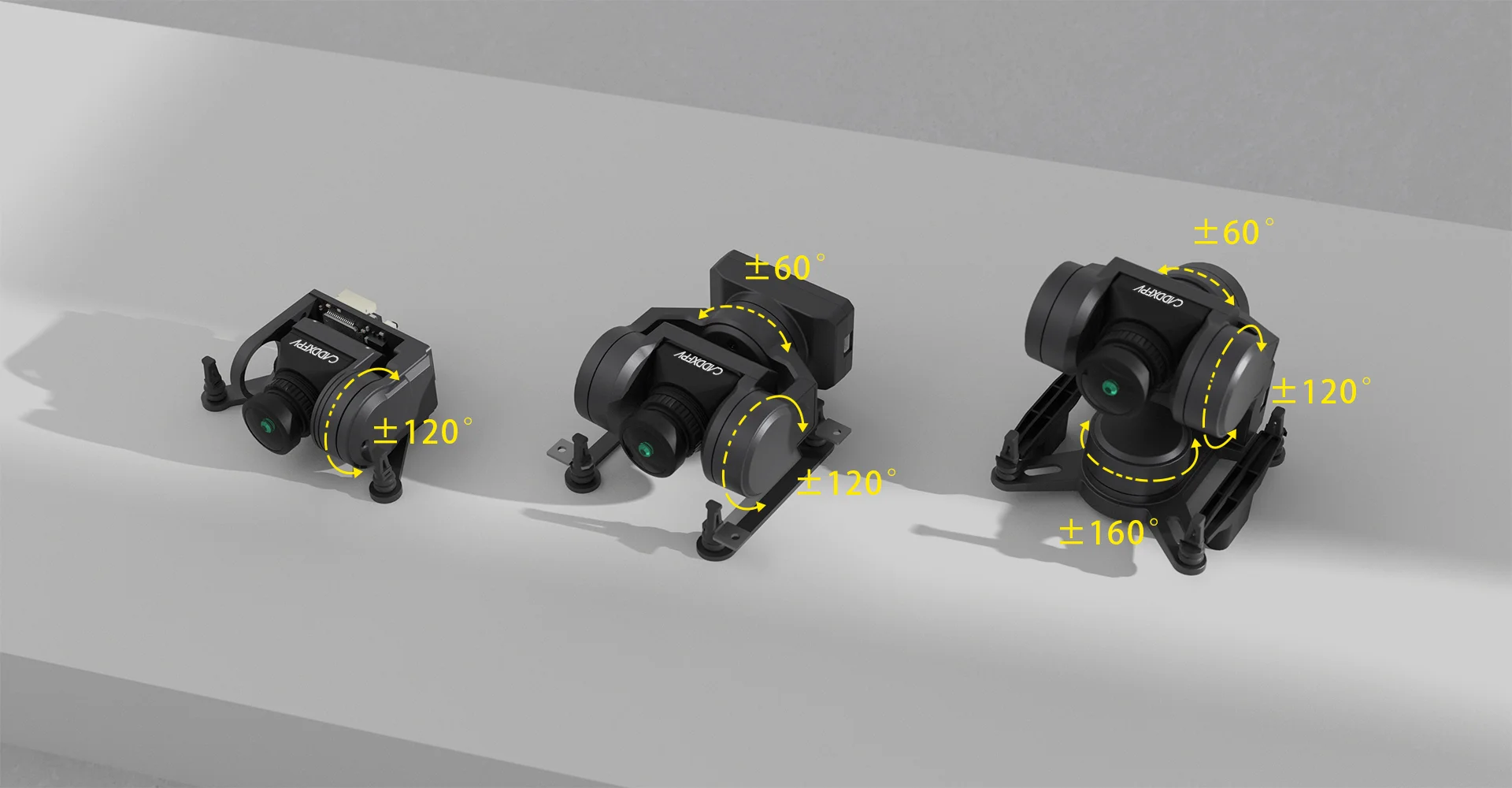 CADDXFPV Gimbal GM1/GM2/GM3 (No Camera) Head Track FPV GM Series For 19mm RC FPV Camera Walksnail Avatar HD Goggles L/X