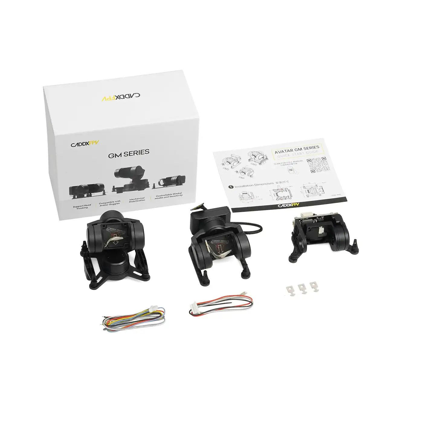 CADDXFPV Gimbal GM1/GM2/GM3 (No Camera) Head Track FPV GM Series For 19mm RC FPV Camera Walksnail Avatar HD Goggles L/X