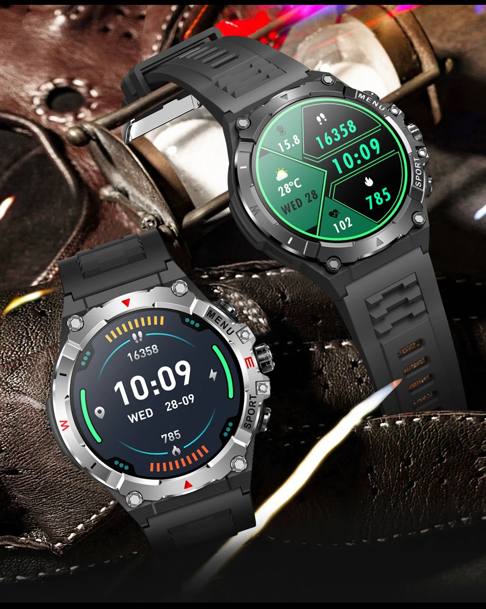 2025 COLMI V76 GPS Smartwatch 1.43" Ultra AMOLED Display Built-in Compass Altimeter Bluetooth Call Smart Watch 500mAh Battery