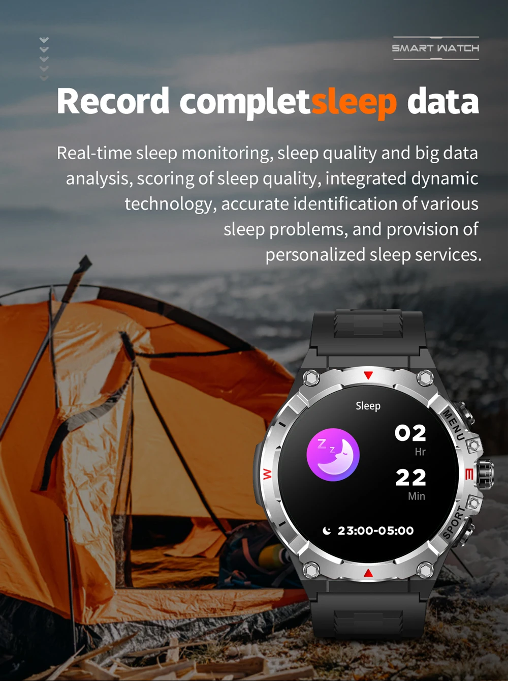 2025 COLMI V76 GPS Smartwatch 1.43" Ultra AMOLED Display Built-in Compass Altimeter Bluetooth Call Smart Watch 500mAh Battery