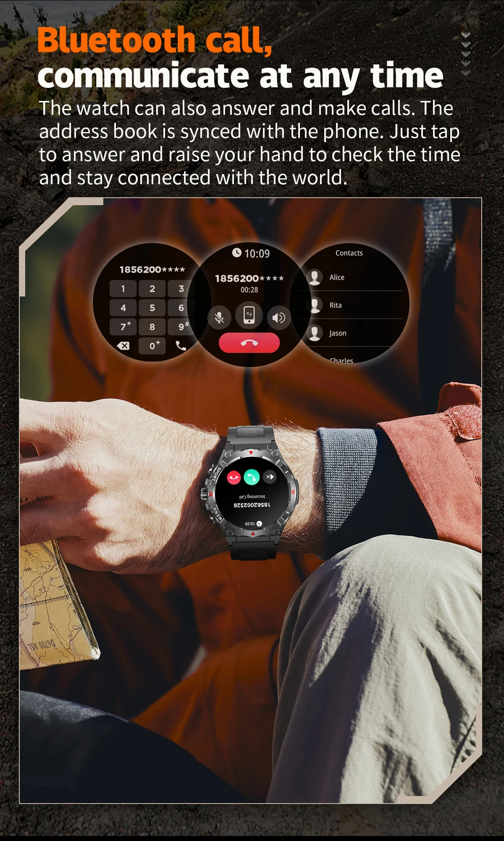 2025 COLMI V76 GPS Smartwatch 1.43" Ultra AMOLED Display Built-in Compass Altimeter Bluetooth Call Smart Watch 500mAh Battery