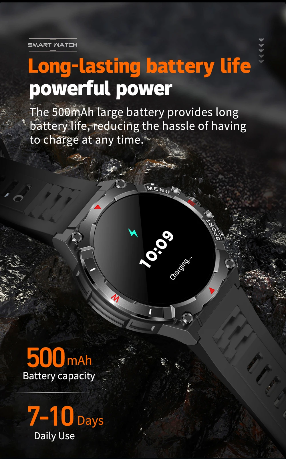 2025 COLMI V76 GPS Smartwatch 1.43" Ultra AMOLED Display Built-in Compass Altimeter Bluetooth Call Smart Watch 500mAh Battery
