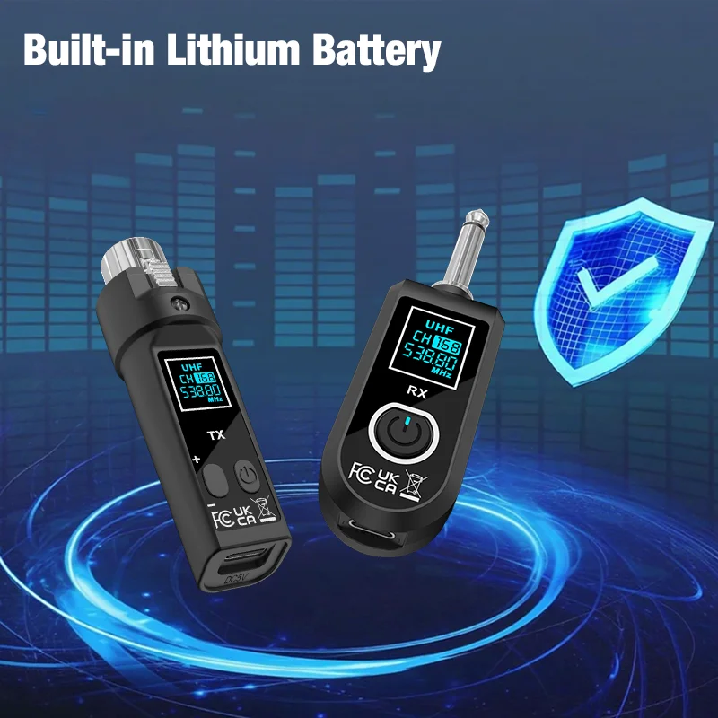 Microphone Converte XLR Transmitter and Receiver Wireless System Signal Adapter For Dynamic Mic Guitar Audio Mixer PA System