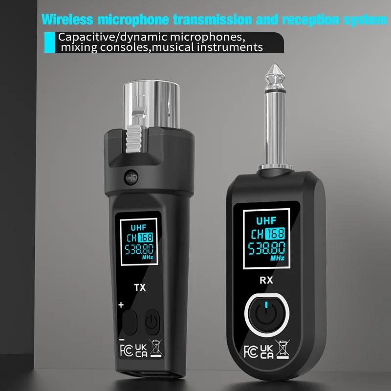 Microphone Converte XLR Transmitter and Receiver Wireless System Signal Adapter For Dynamic Mic Guitar Audio Mixer PA System