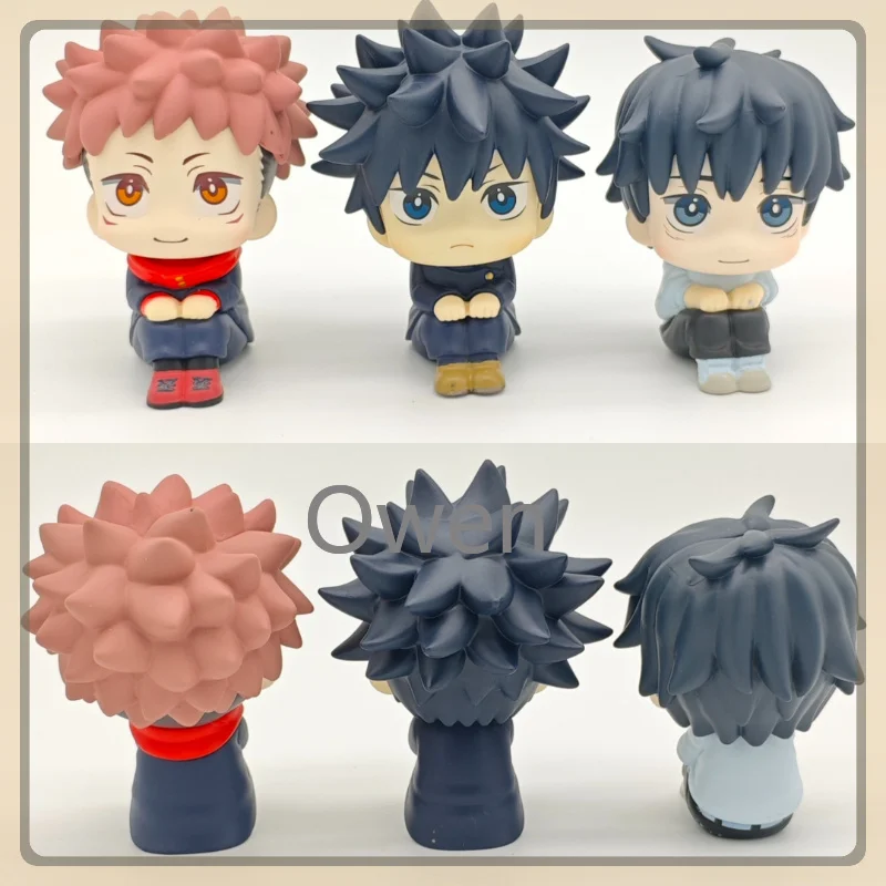 Gojo Fushiguro Sukuna Jujutsu Kaisen Sitting Pose Figure PVC Q Version Action Statue Desk Pal Gift Anime Collectible Model Toys