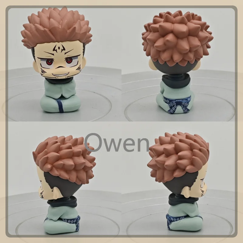 Gojo Fushiguro Sukuna Jujutsu Kaisen Sitting Pose Figure PVC Q Version Action Statue Desk Pal Gift Anime Collectible Model Toys