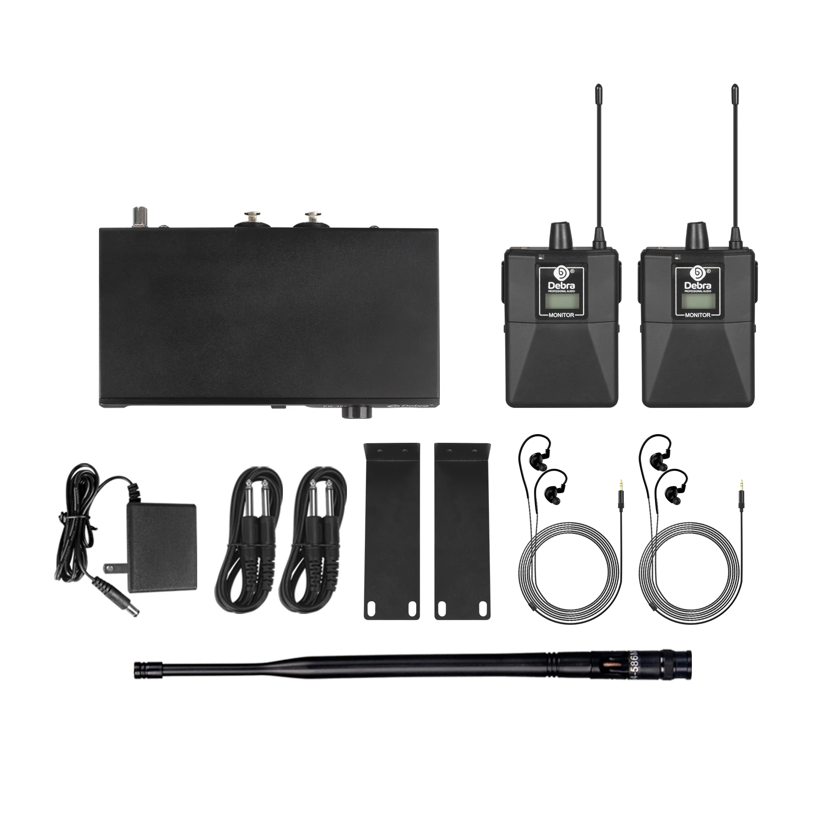 Debra ER-102 Professional Wireless In-Ear Monitor System, UHF band with Bluetooth 5.0 support, for stage performances, drummers