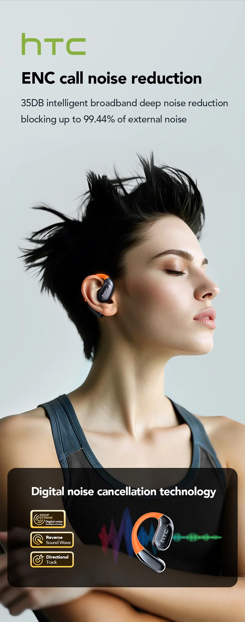 NE27 Bluetooth V5.4 Earphones OWS Sports Bluetooth Wireless Headphones AI Translator Earbuds LCD Touch Screen Open-Ear