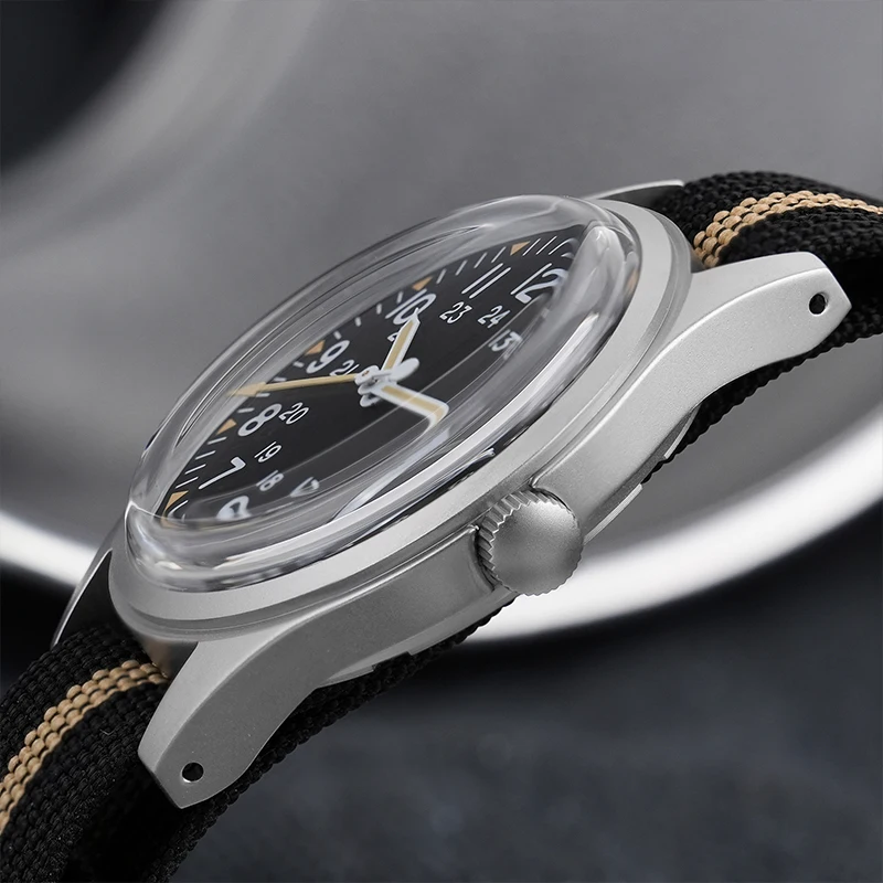 Militado ML07 Military Watch VH31 Quartz Movement Sapphire Crystal Luminous AR Coating Vintage Watches 100m Waterproof