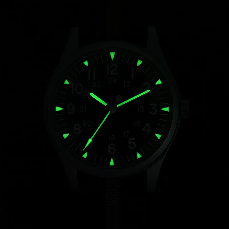 Militado ML07 Military Watch VH31 Quartz Movement Sapphire Crystal Luminous AR Coating Vintage Watches 100m Waterproof