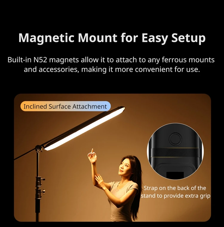 Ulanzi UA20 20W Portable Air Tube Light Foldable Bi-color Fill Light for Live-streaming Outdoor Fill Light Air Tube Light