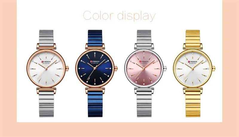 CURREN 9081 Advanced Elegant Women's Quartz Watch Waterproof Stainless Steel Strap Business Women's Watch Relojes De Mujer