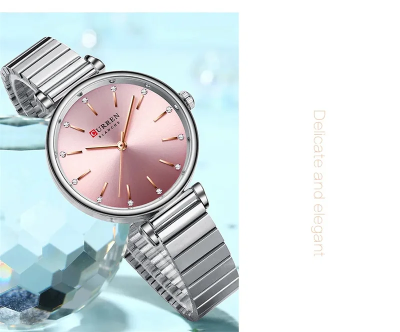 CURREN 9081 Advanced Elegant Women's Quartz Watch Waterproof Stainless Steel Strap Business Women's Watch Relojes De Mujer