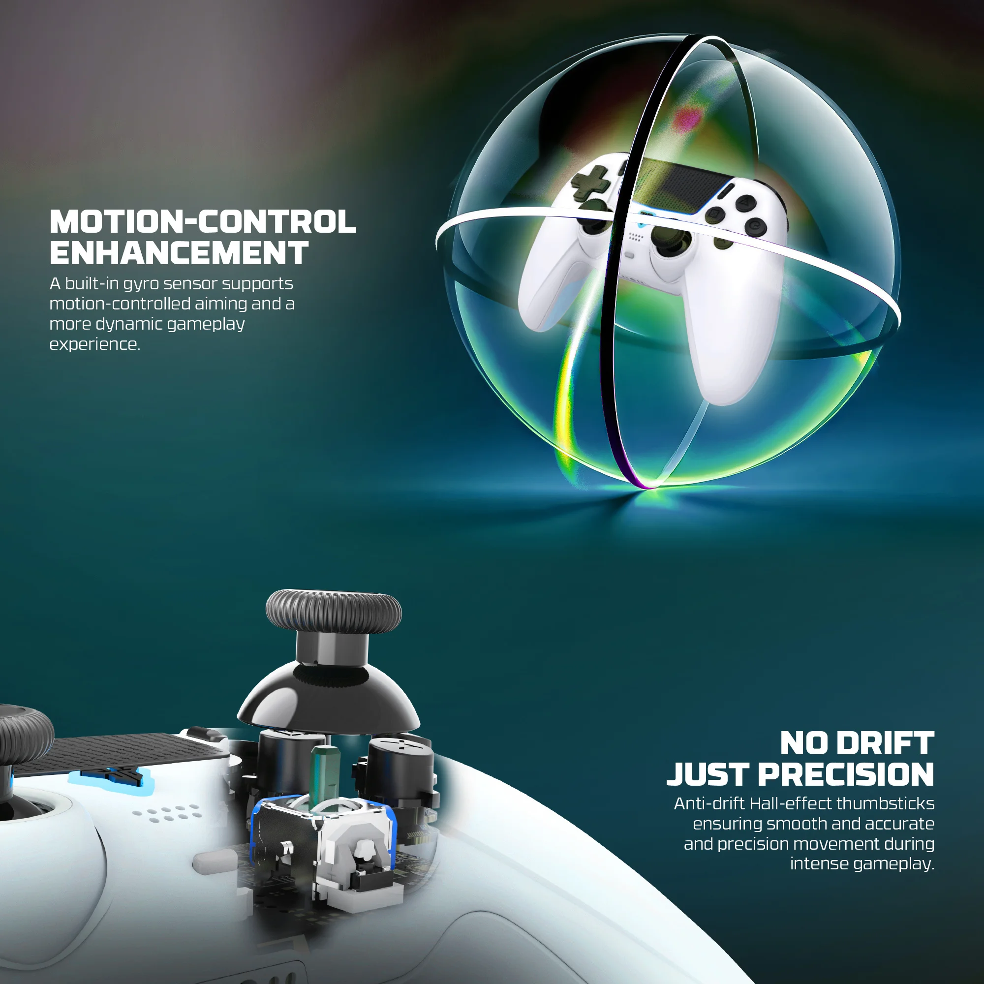 FANTECH NOVA II WGP16 Wireless controller Hall Joystick and Effect Trigger Built-in Speaker for PS4 NS2 Gamepad Wired Controller