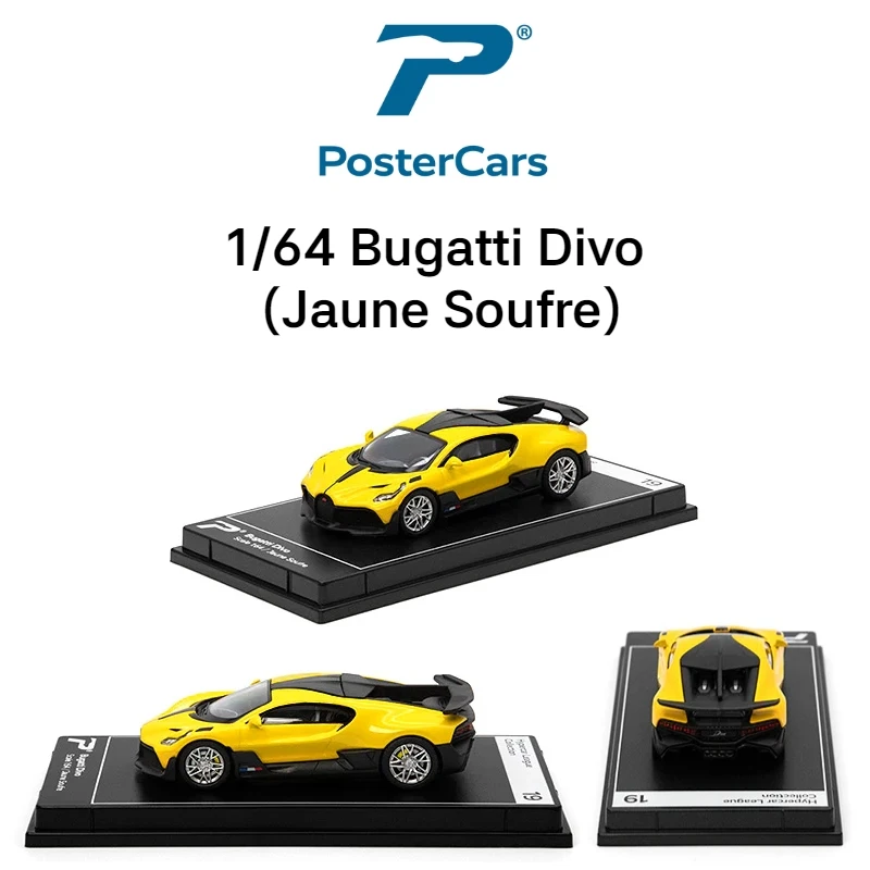 Postercars 1:64 Super Sport Racing Rally Toy Car Model Hypercar League Diecast Vehicle Miniature Free Wheels Display Collection