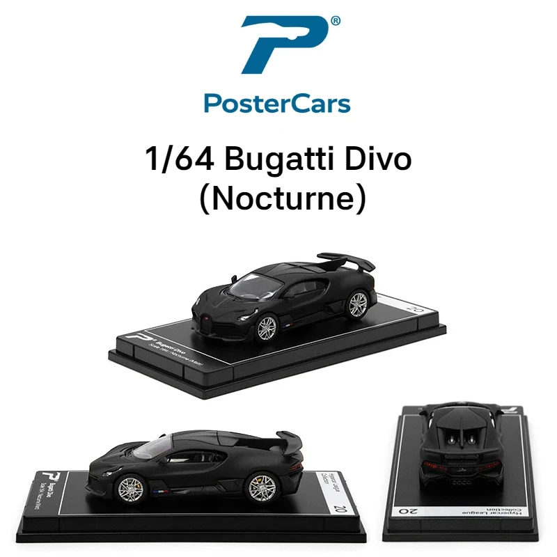Postercars 1:64 Super Sport Racing Rally Toy Car Model Hypercar League Diecast Vehicle Miniature Free Wheels Display Collection
