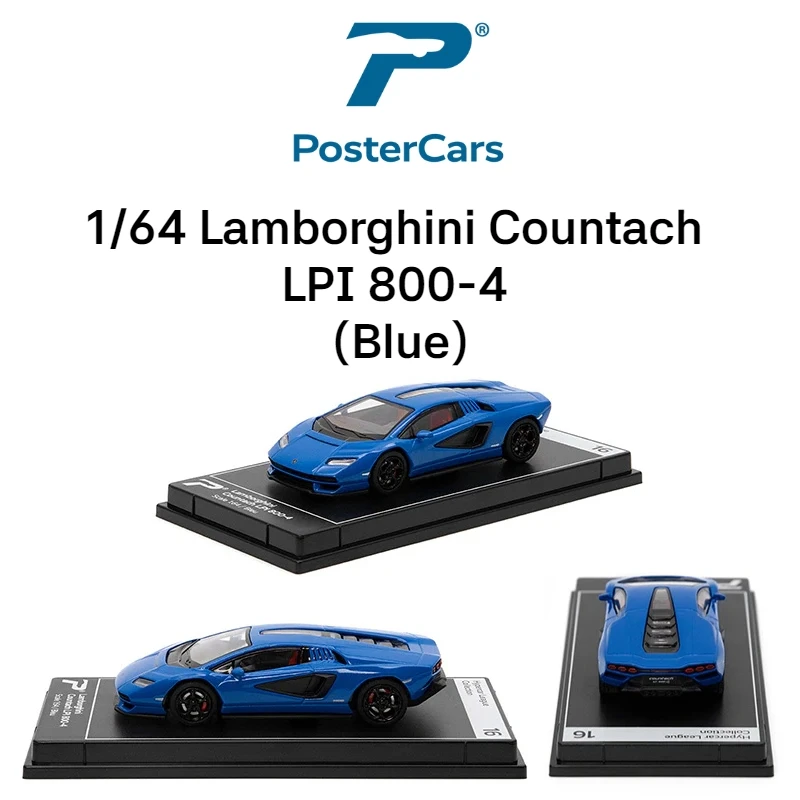 Postercars 1:64 Super Sport Racing Rally Toy Car Model Hypercar League Diecast Vehicle Miniature Free Wheels Display Collection