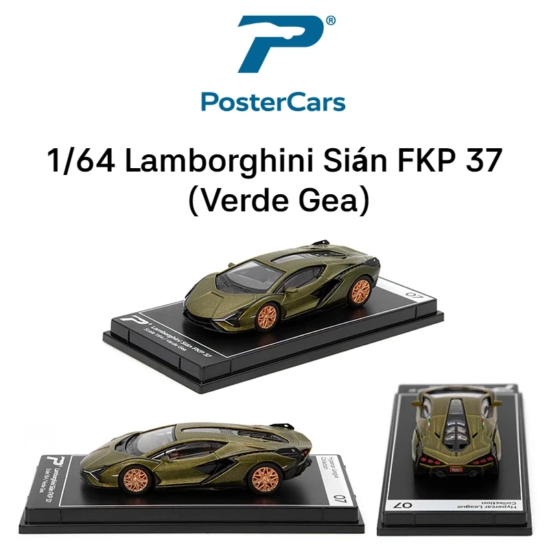 Postercars 1:64 Super Sport Racing Rally Toy Car Model Hypercar League Diecast Vehicle Miniature Free Wheels Display Collection
