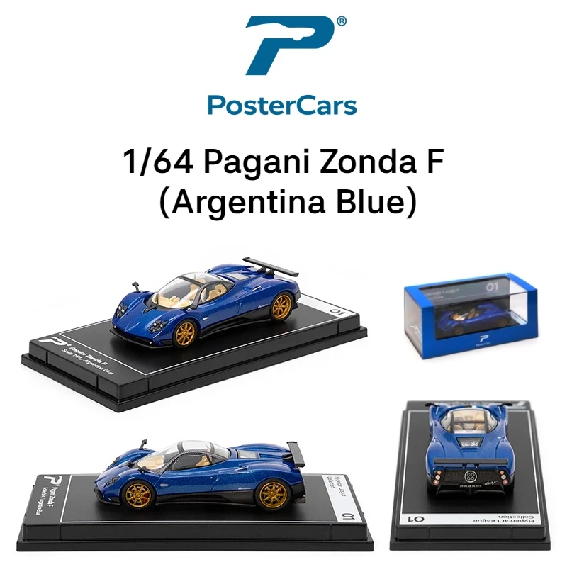 Postercars 1:64 Super Sport Racing Rally Toy Car Model Hypercar League Diecast Vehicle Miniature Free Wheels Display Collection