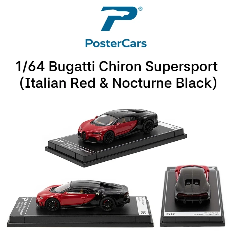 Postercars 1:64 Super Sport Racing Rally Toy Car Model Hypercar League Diecast Vehicle Miniature Free Wheels Display Collection